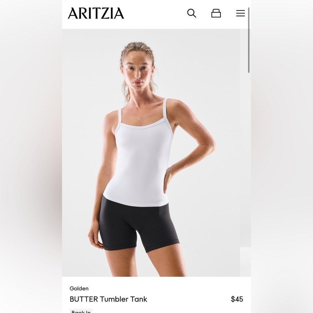 Aritzia Golden BUTTER Tumbler Tank